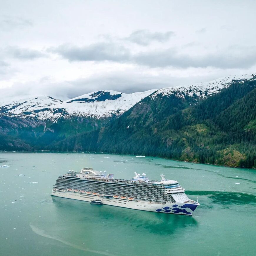 Princess cruises ship sailing in Alaska