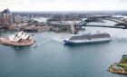 Cruising in Australia with Princess ship and Sydney Harbour Bridge
