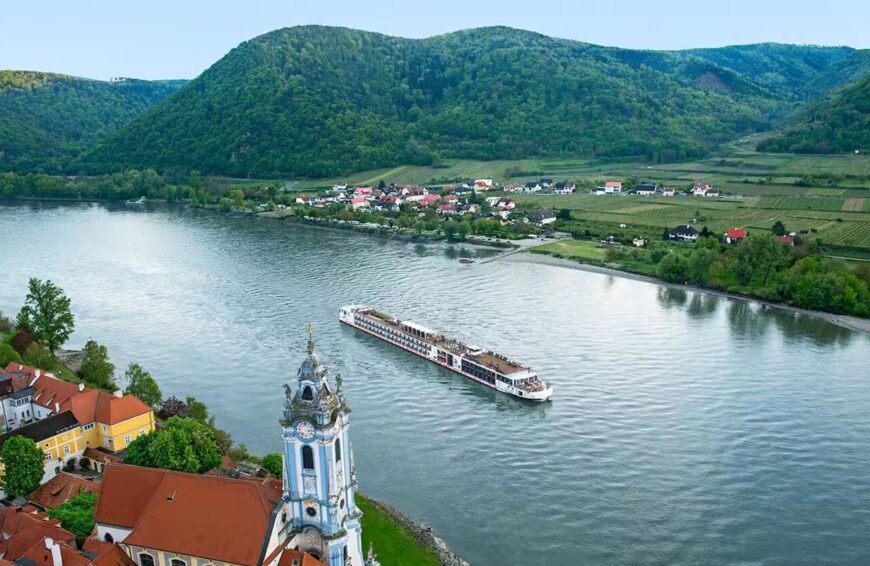 Viking River Voyages ship on the Danube