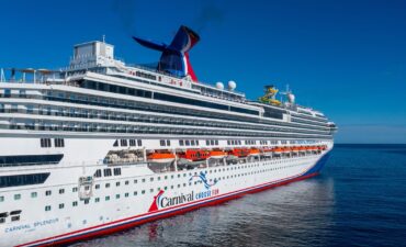 Carnival Splendor new paint job after its drydock.