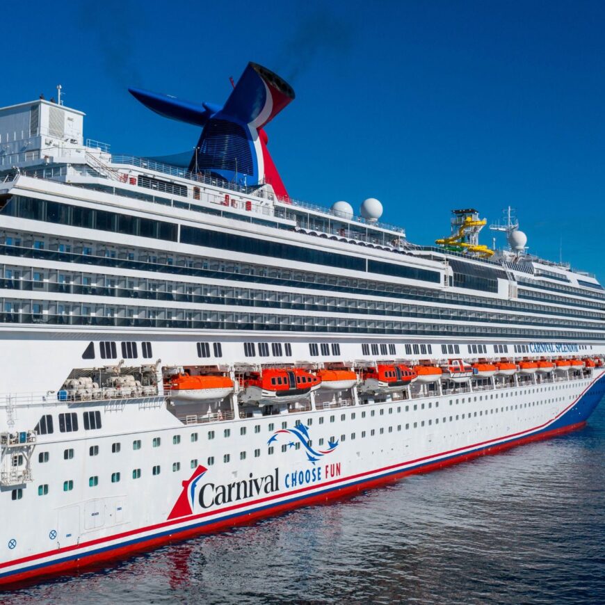 Carnival Splendor new paint job after its drydock.