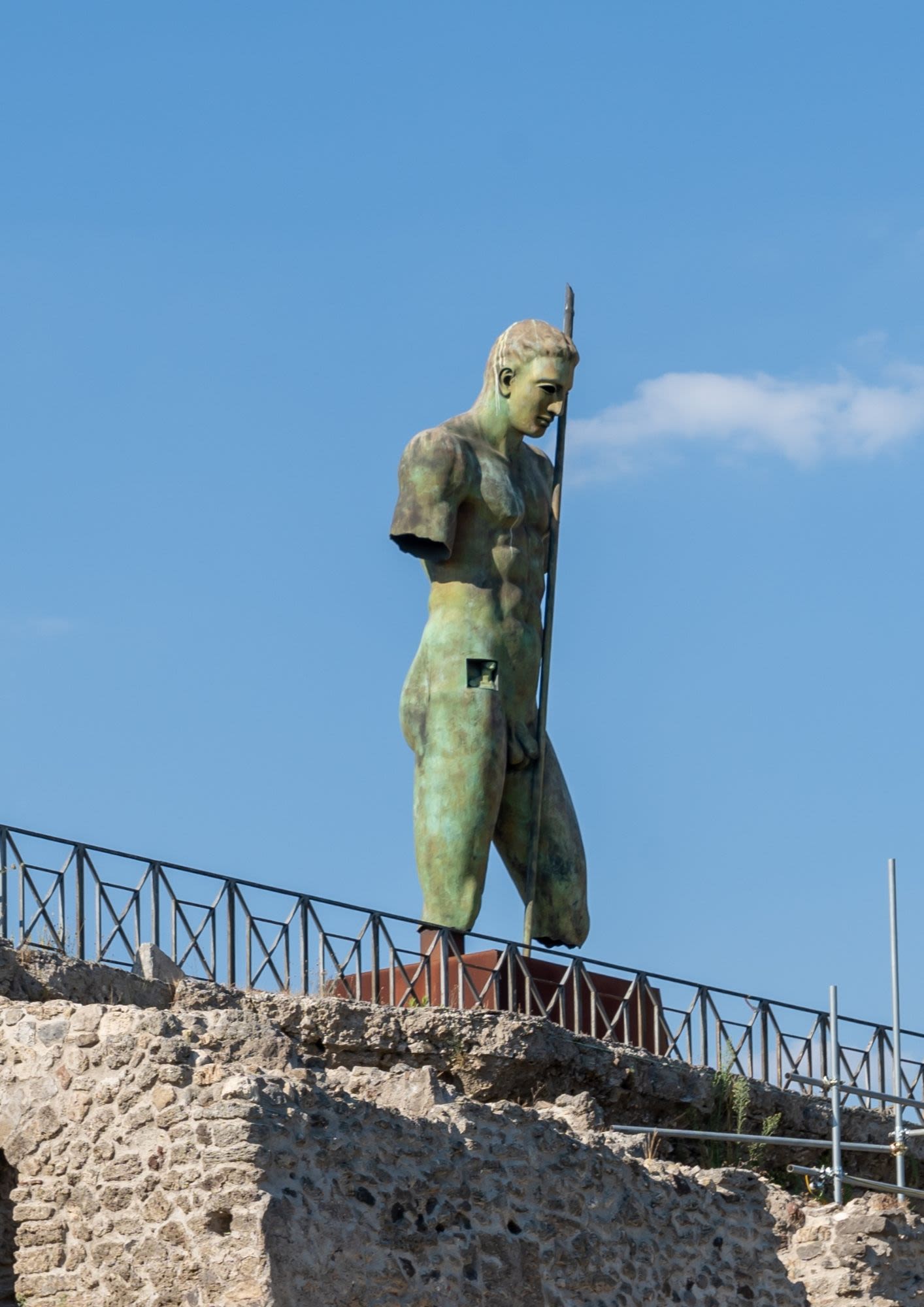 A statue in Pompeii