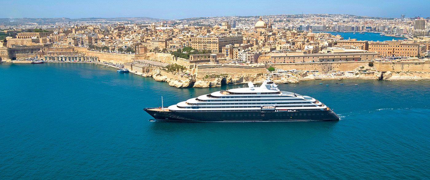 Scenic Eclipse helicopter in Malaga