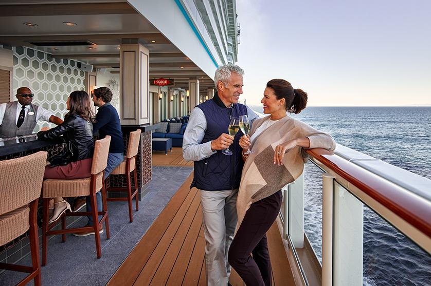 A couple onboard Norwegian Cruise Line