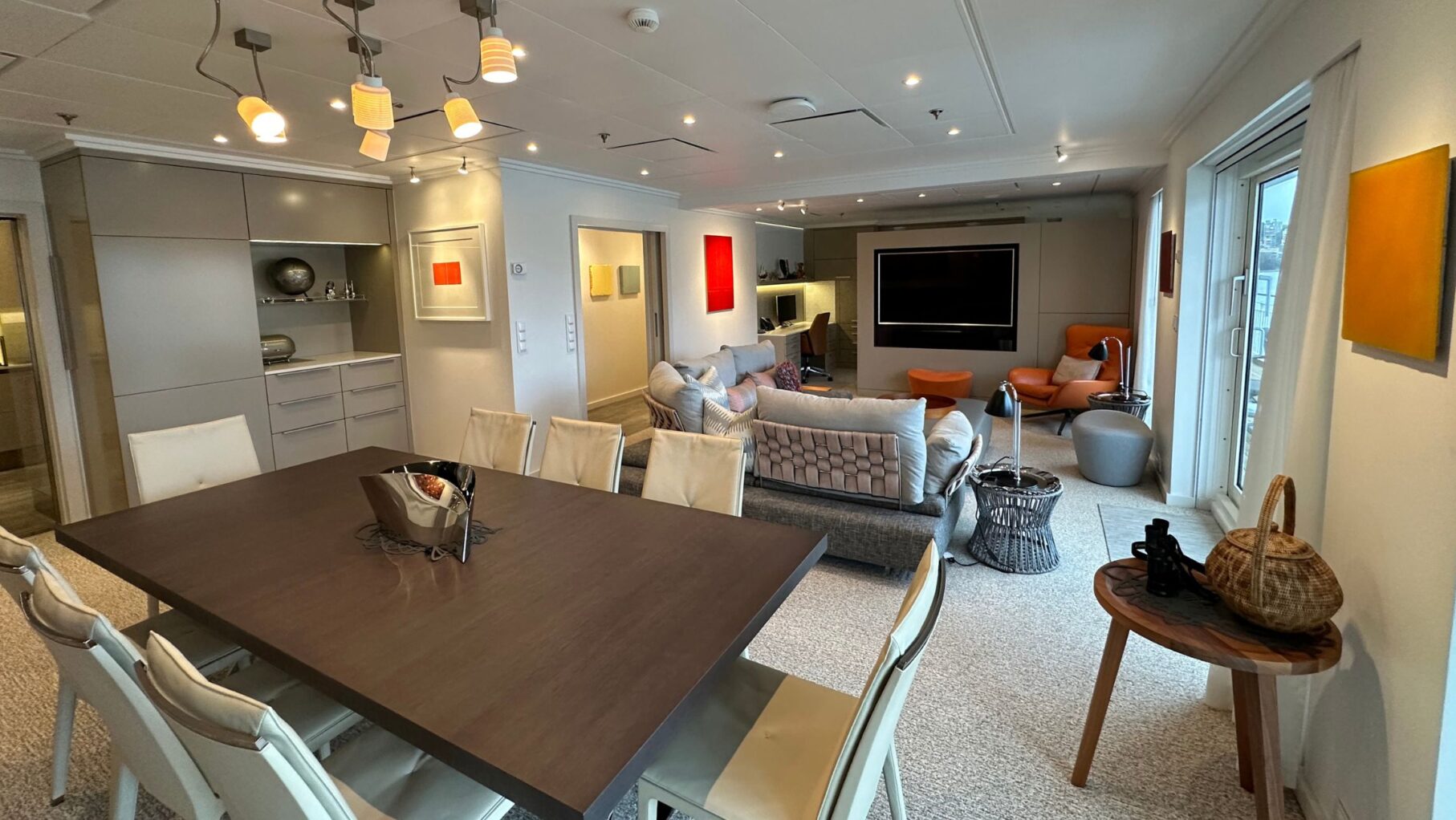 A two-bedroom apartment living room on The World