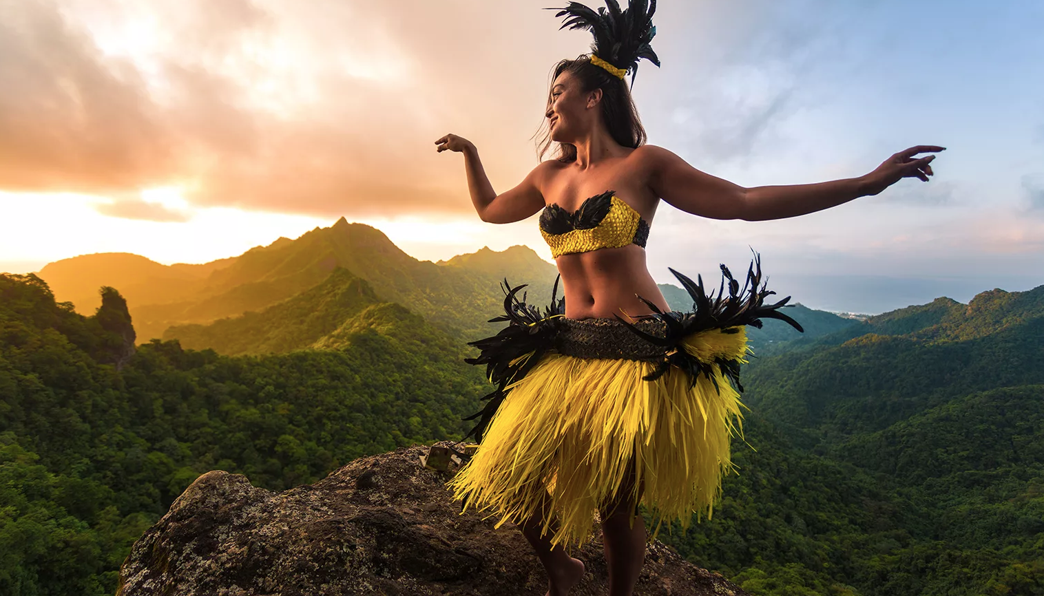 A woman in the Cook Islands