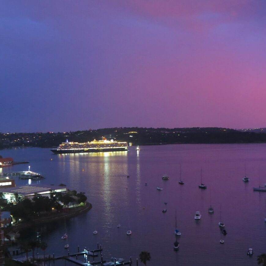 Queen Elizabeth in Sydney Harbour