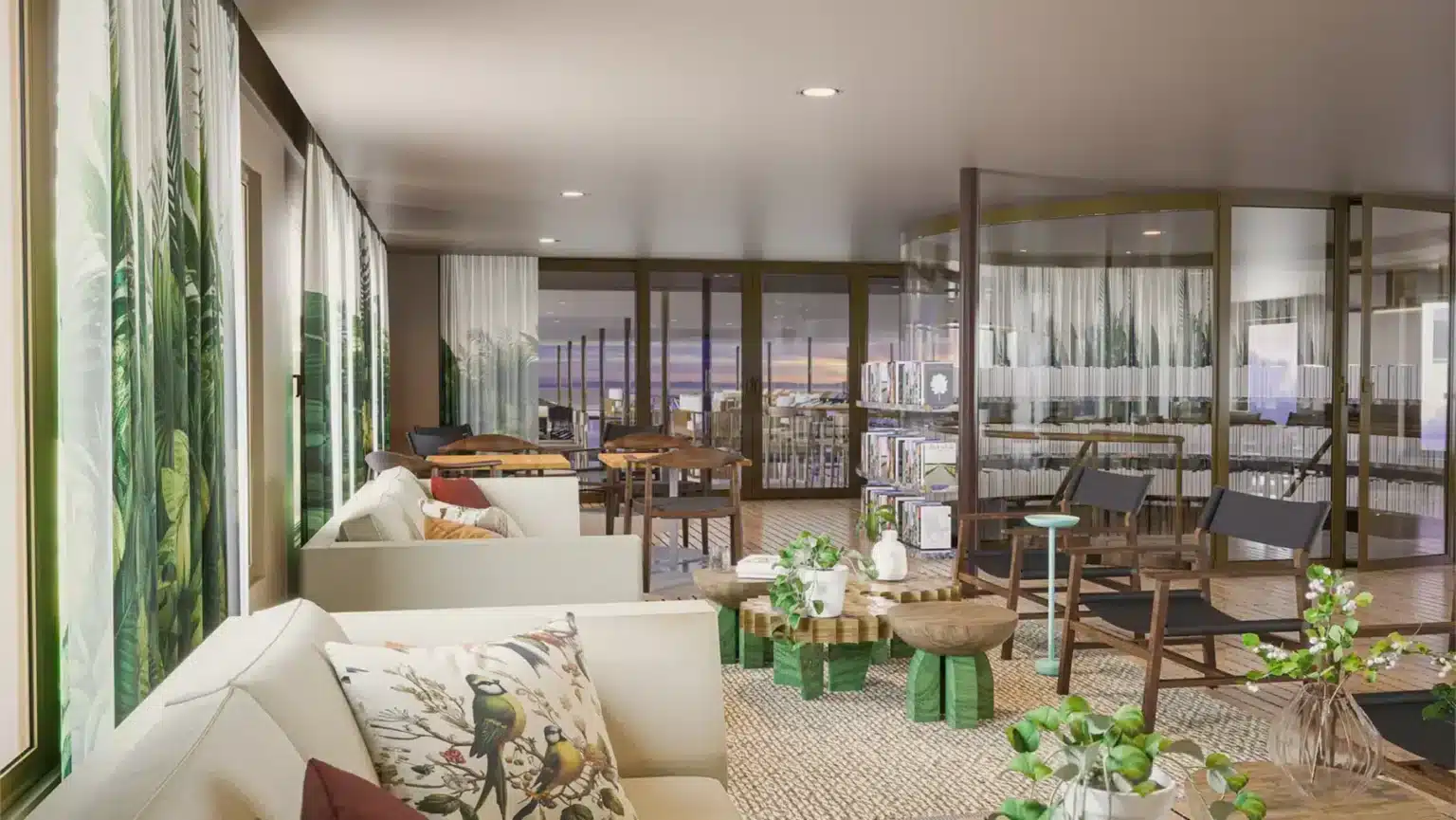 a lounging area