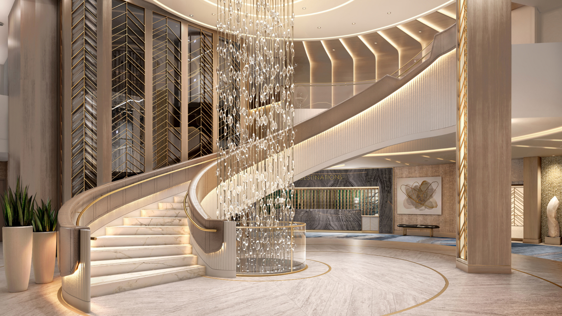 Oceania Cruises Allura Atrium