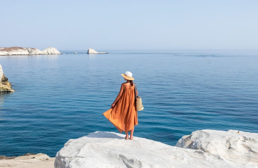 Woman in the Mediterranean