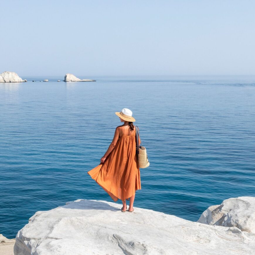 Woman in the Mediterranean