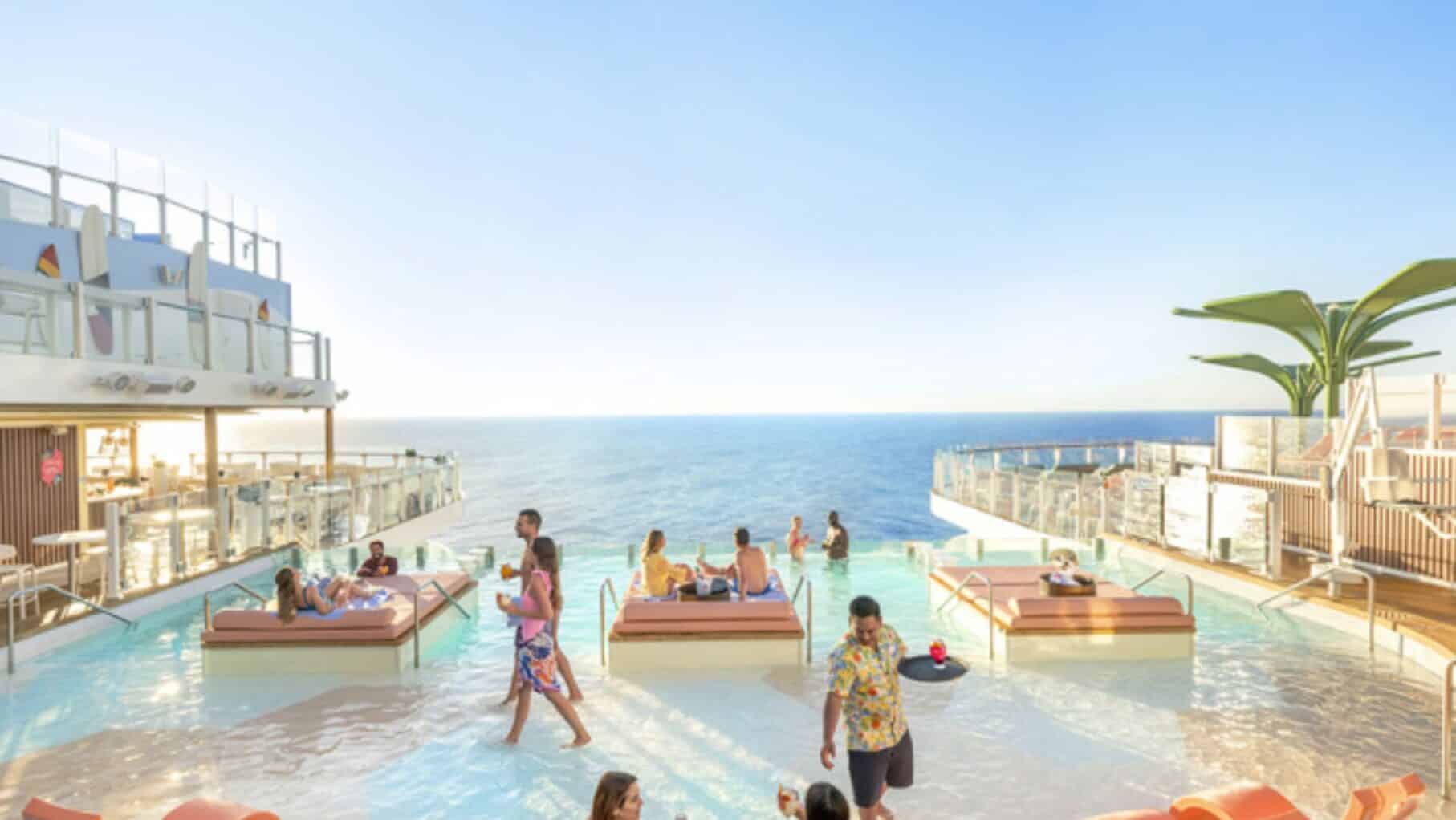 The pool deck on Star of the Seas, renderings.