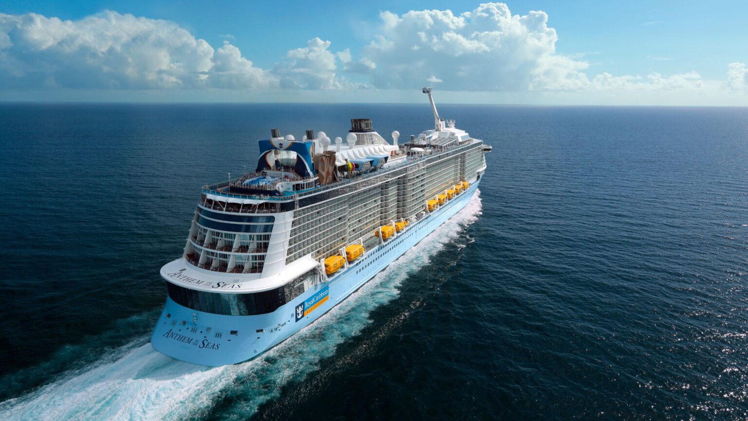 Anthem of the Seas sailing on the water