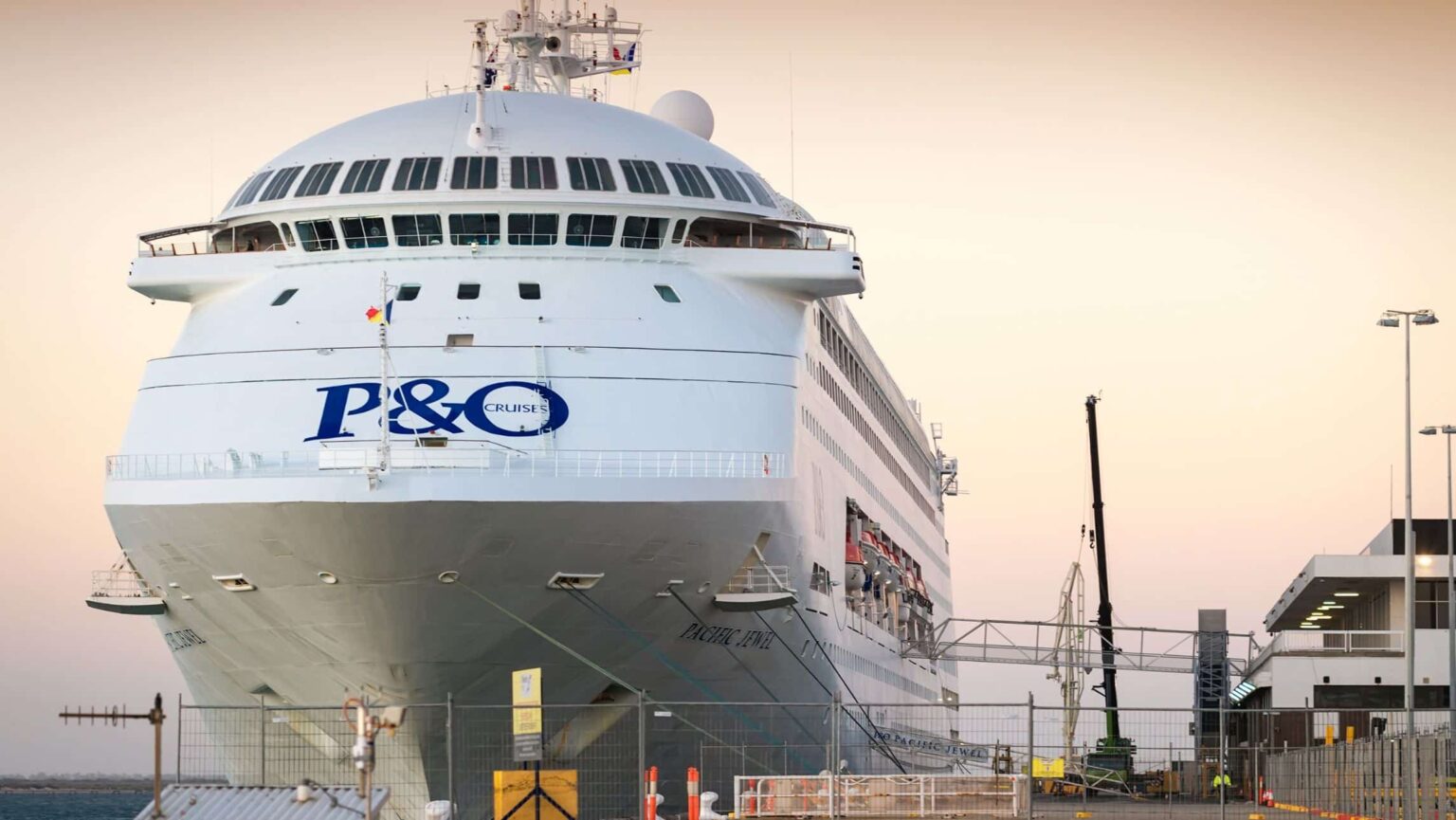 P&O Australia ship in Adelaide.
