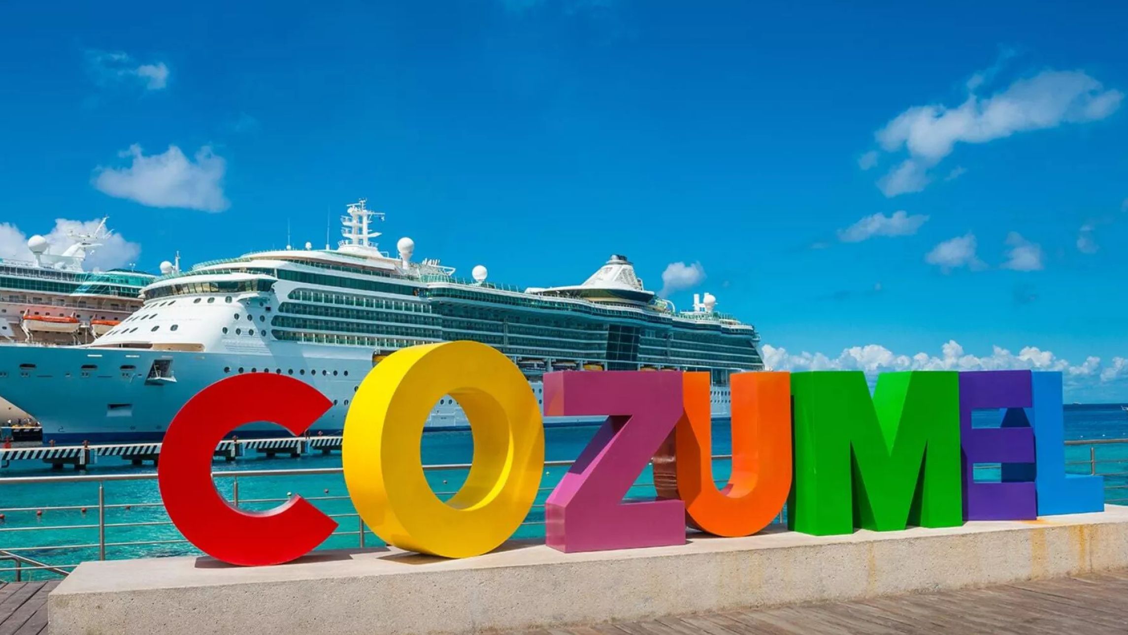 A cruise ship in Cozumel Mexico
