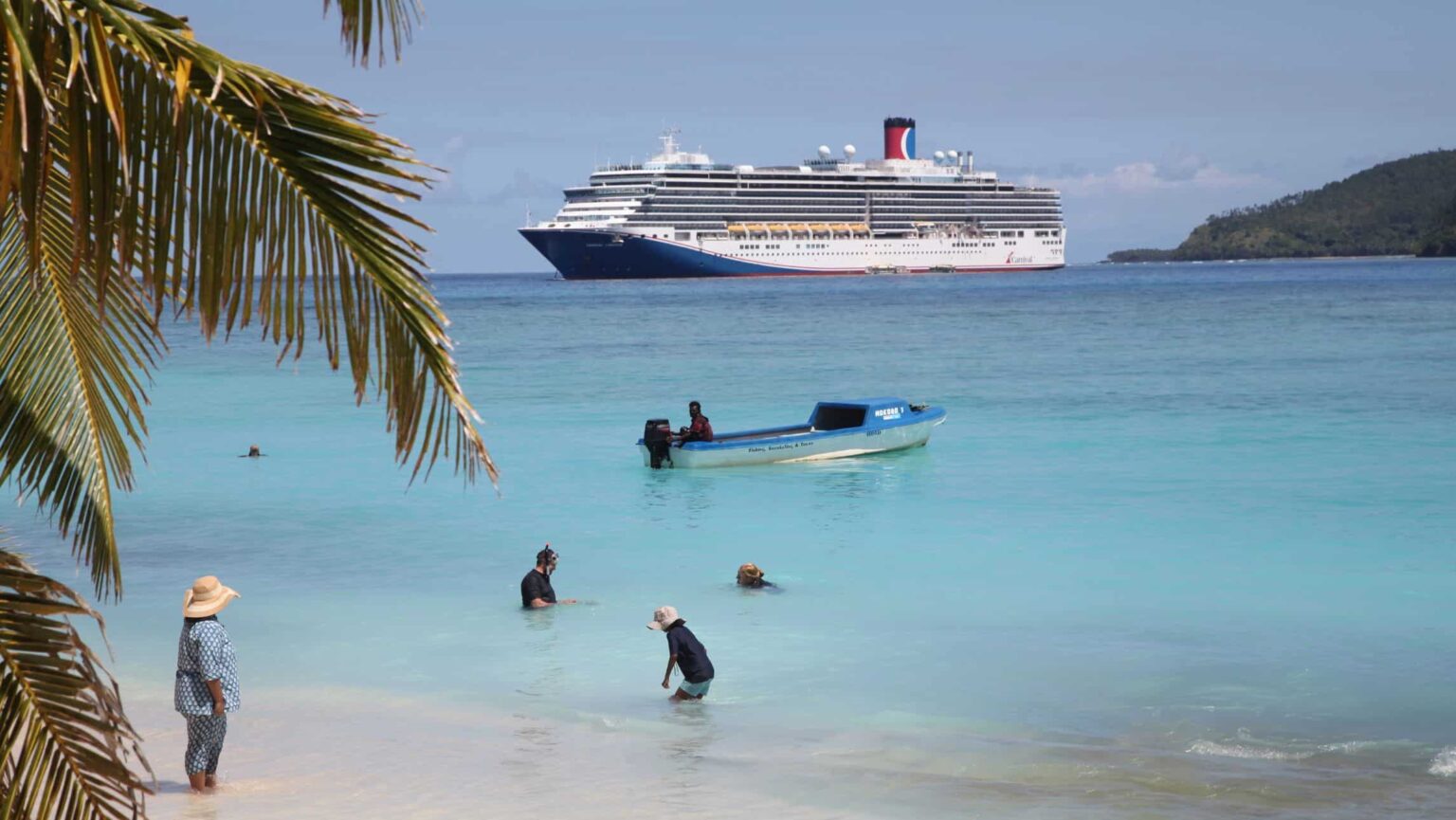Cruise ship in Vanuatu.
