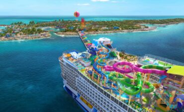 Perfect Day at CocoCay as a cruise ship visits.