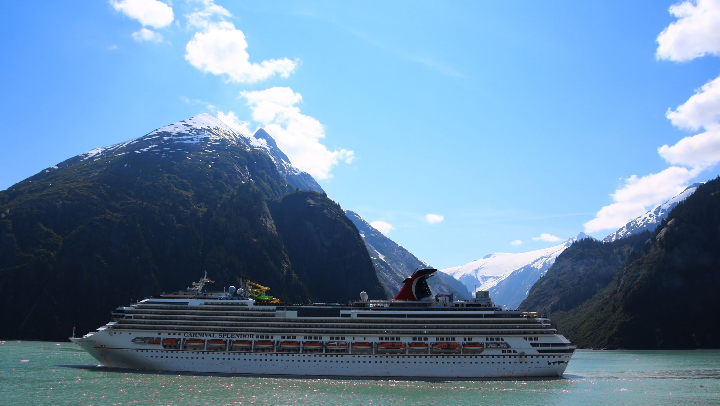 Carnival Splendor sailing in New Zealand.