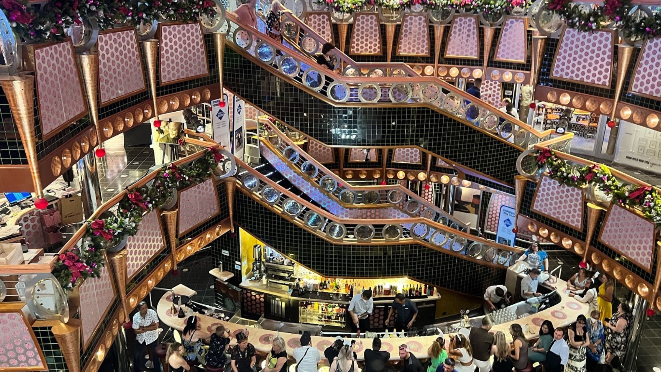 Some of the interiors on Carnival Splendor.