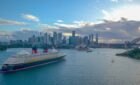 Disney Wonder in Sydney with the Opera House and the Harbour Bridge