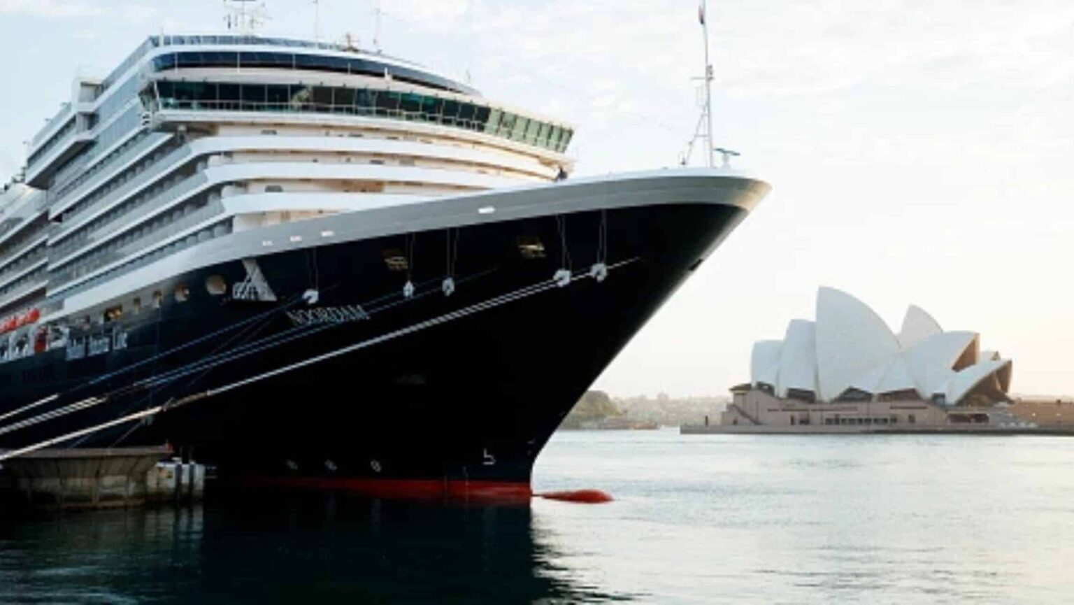Noordam sailing in Sydney harbour