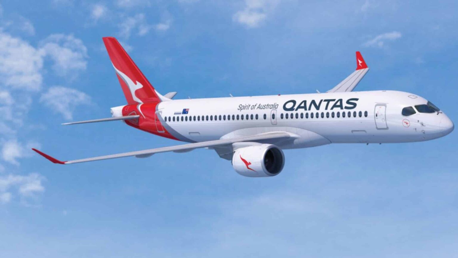 qantas flight flying