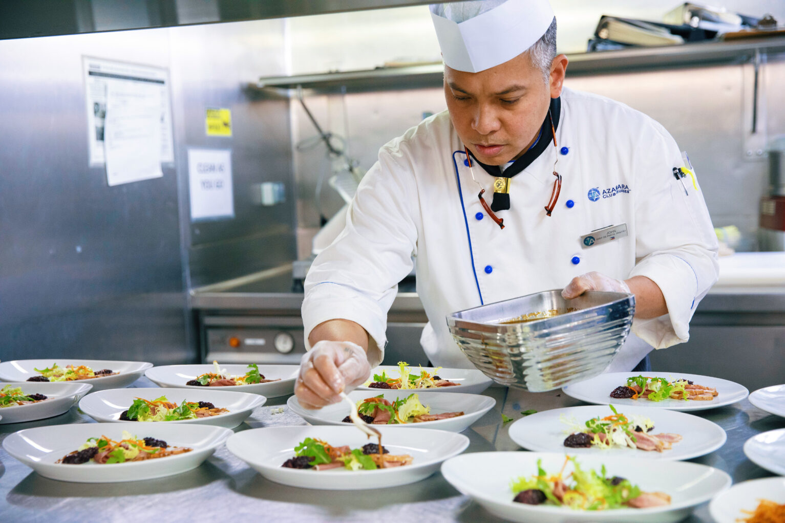 Azamara Journey chef plating food