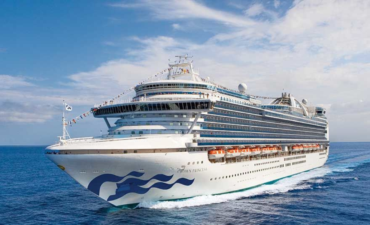 Princess Cruises' Crown Princess sailing through the ocean