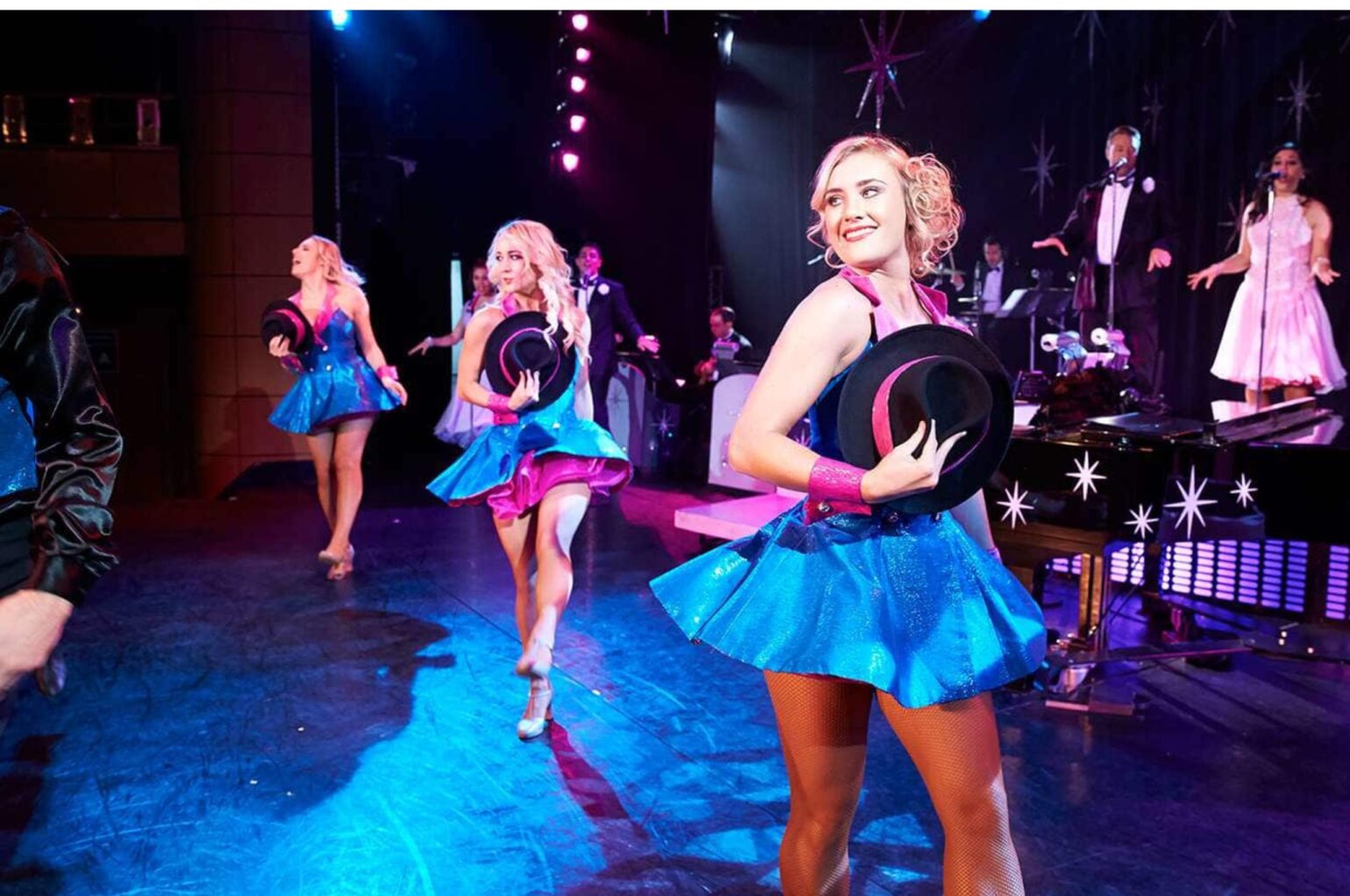 Entertainers performing on the Crown Princess