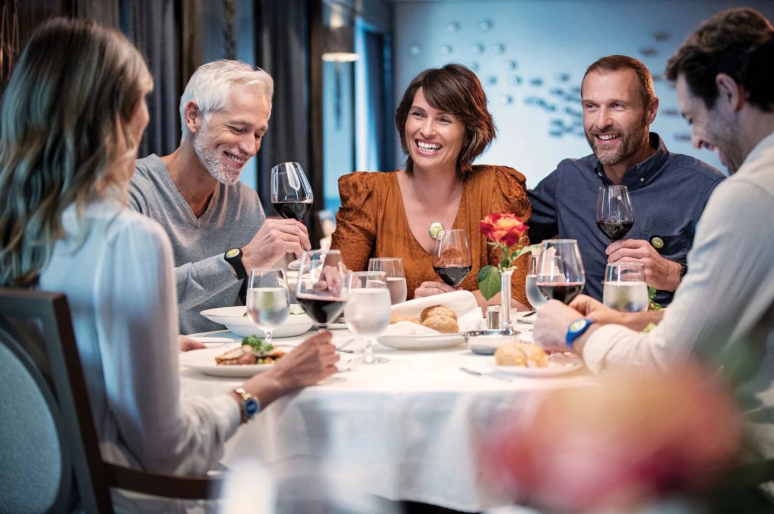 Diners enjoy their spread at the Main Dining Room on Crown Princess