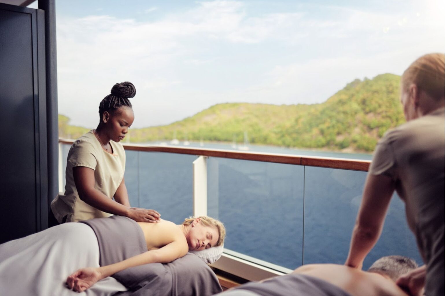 On deck massages with The Ritz Carlton Yacht Collection