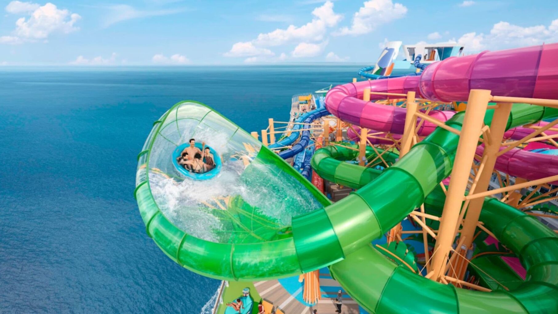 Waterslides at Thrill Island on Icon of the Seas