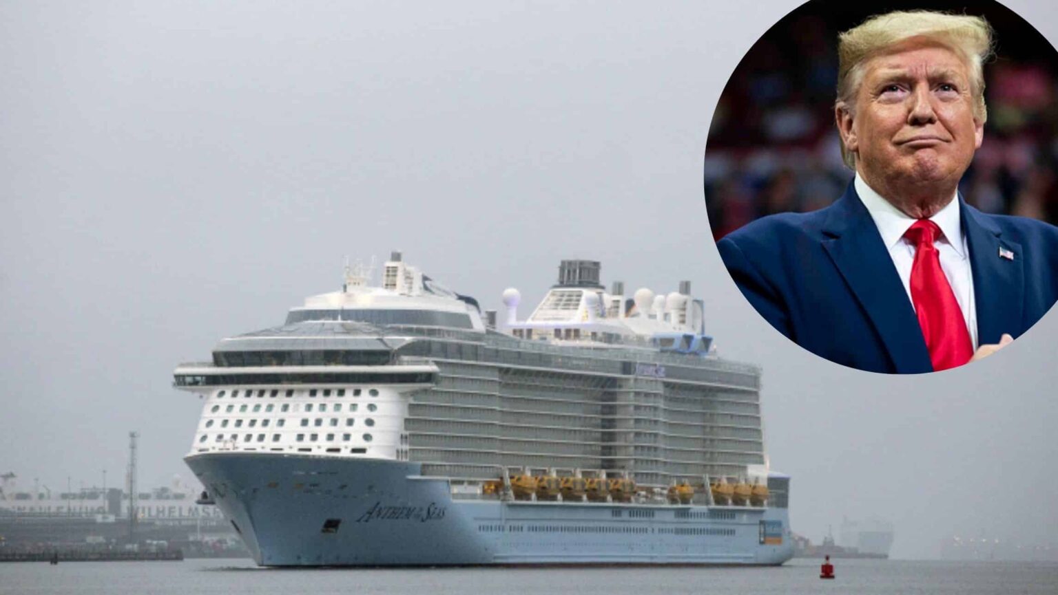 Trump and cruise ship