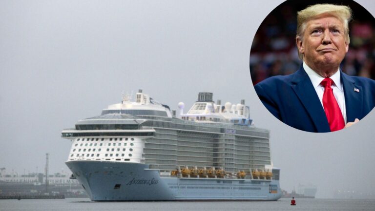 Trump and cruise ship
