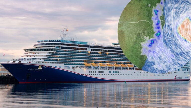 a large cruise ship in the water
