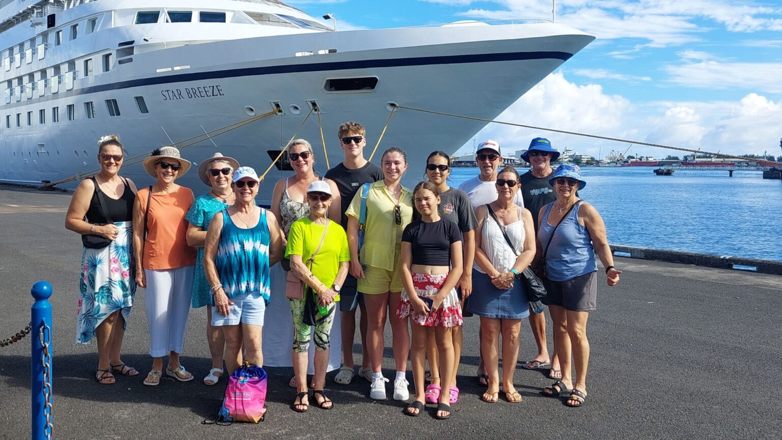 Samantha consultant of the year in front of Star Breeze