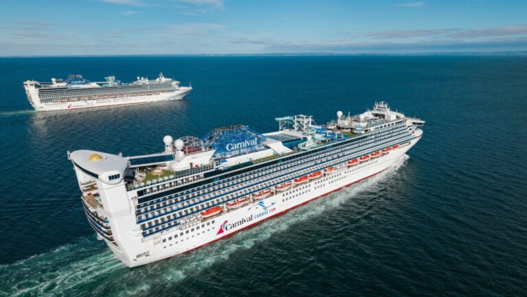 carnival ship on the water
