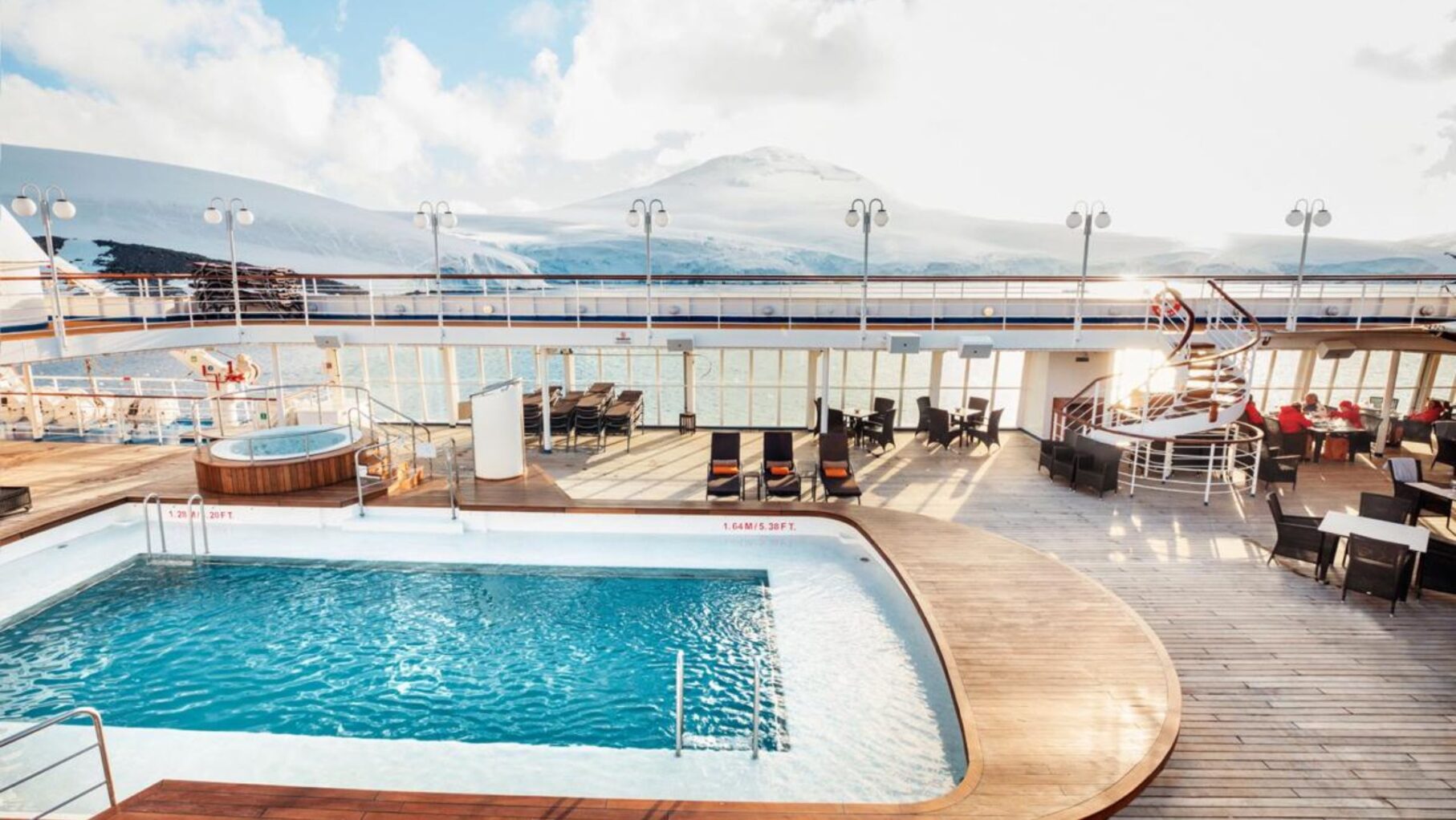 a pool deck on Silver Cloud