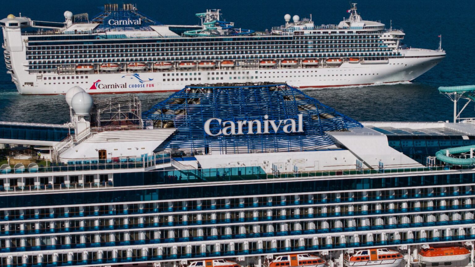 Two carnival ships