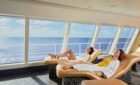 Cruise ship sun loungers