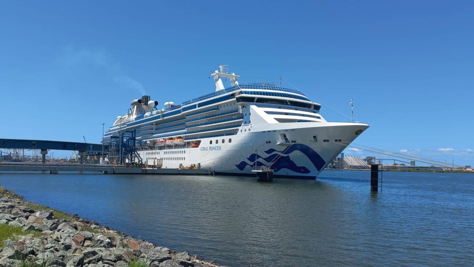 Coral Princess at its homeported in Brisbane. Picture Facebook