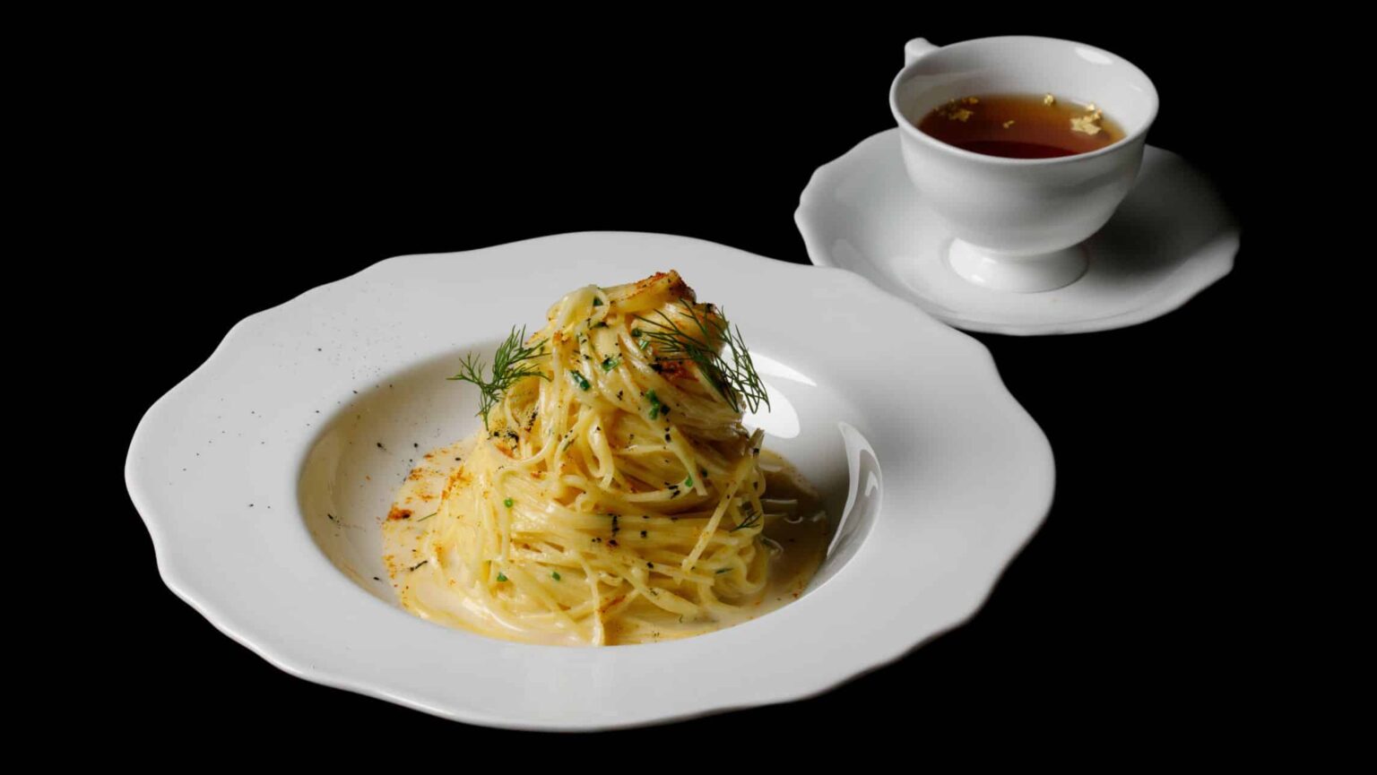 pasta dish onboard Crystal