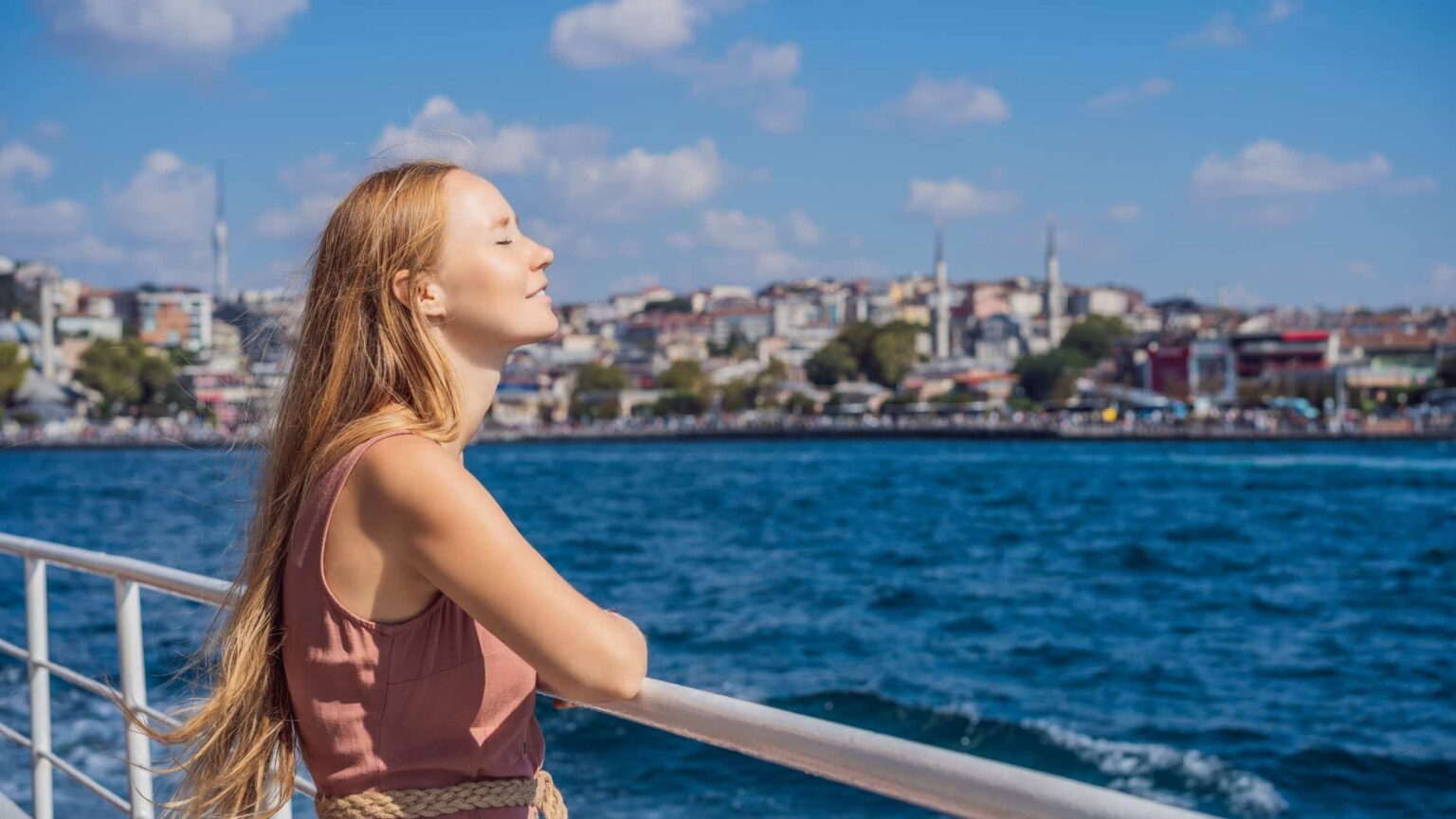 woman on a ship