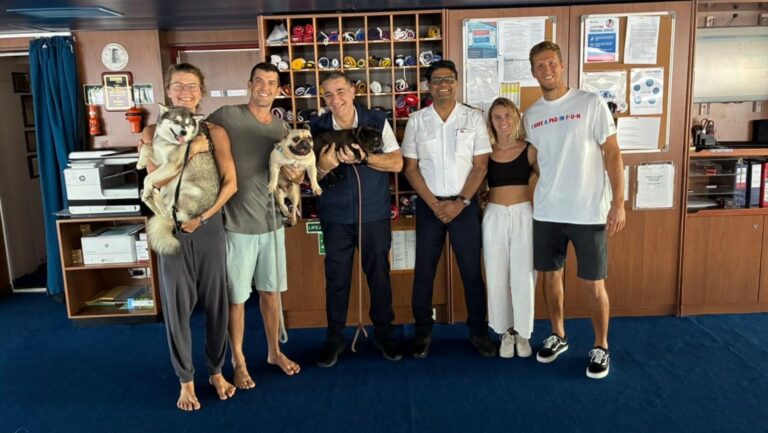 Carnival Splendor rescues four people and three dogs