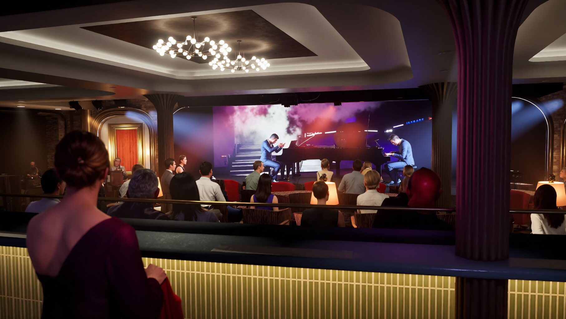 Celebrity Cruises is making its classics new again with a revitalization of its Solstice Series_Boulevard Lounge Stage