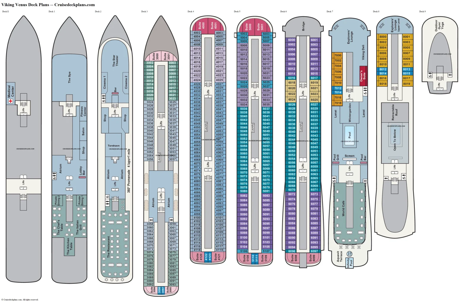 Viking Venus deck plan