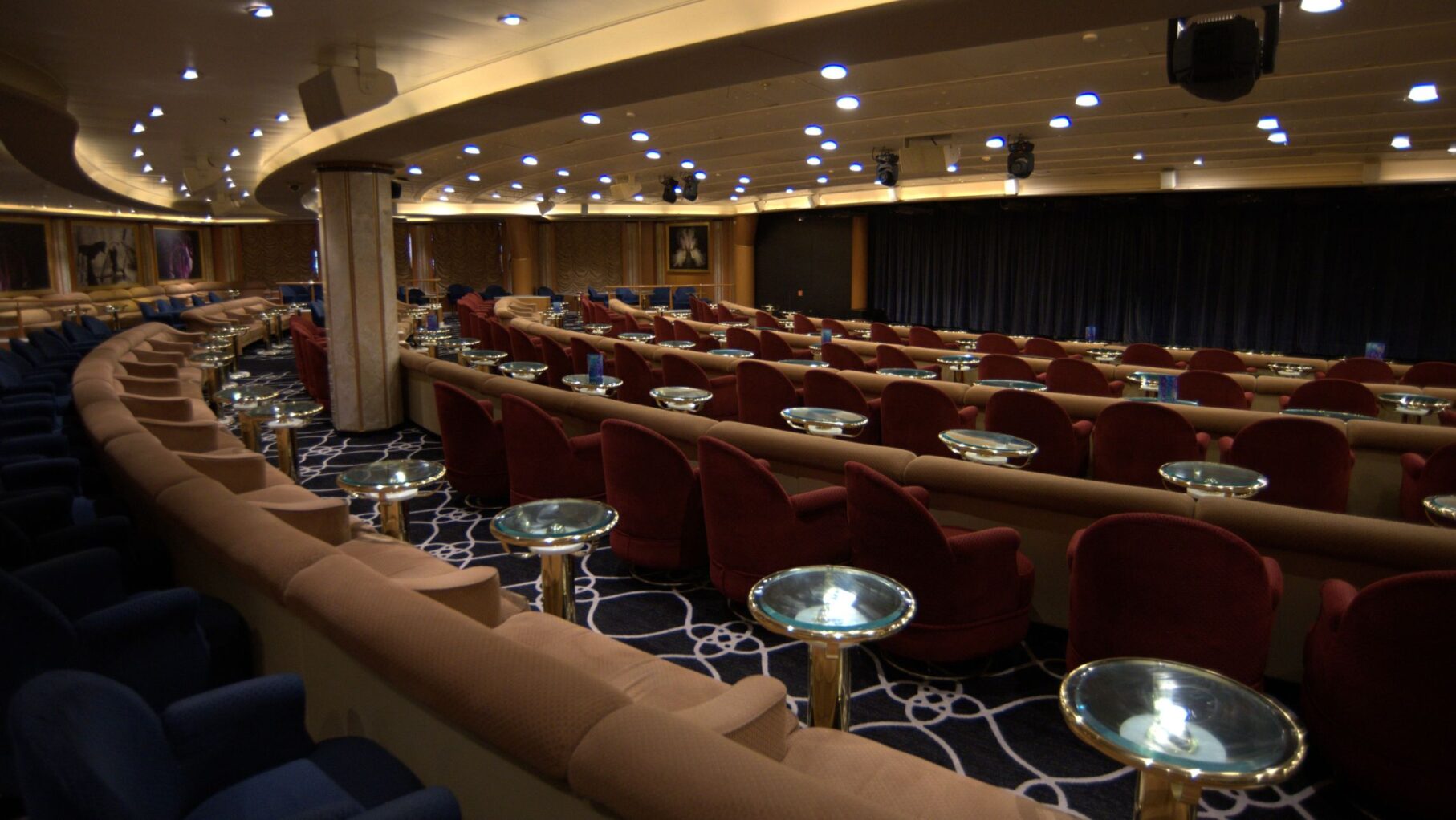 Black circus seating