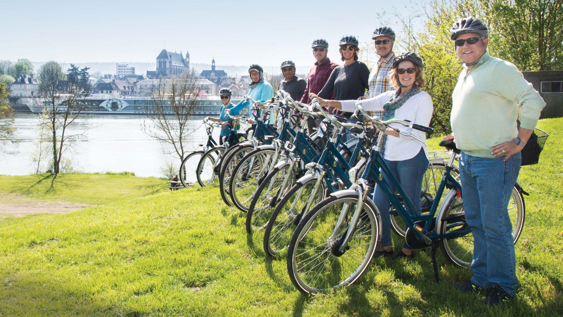 Tauck people bike riding