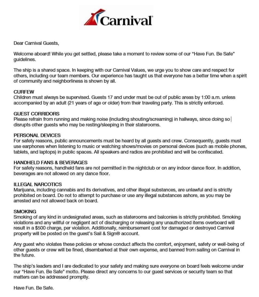 note from carnival