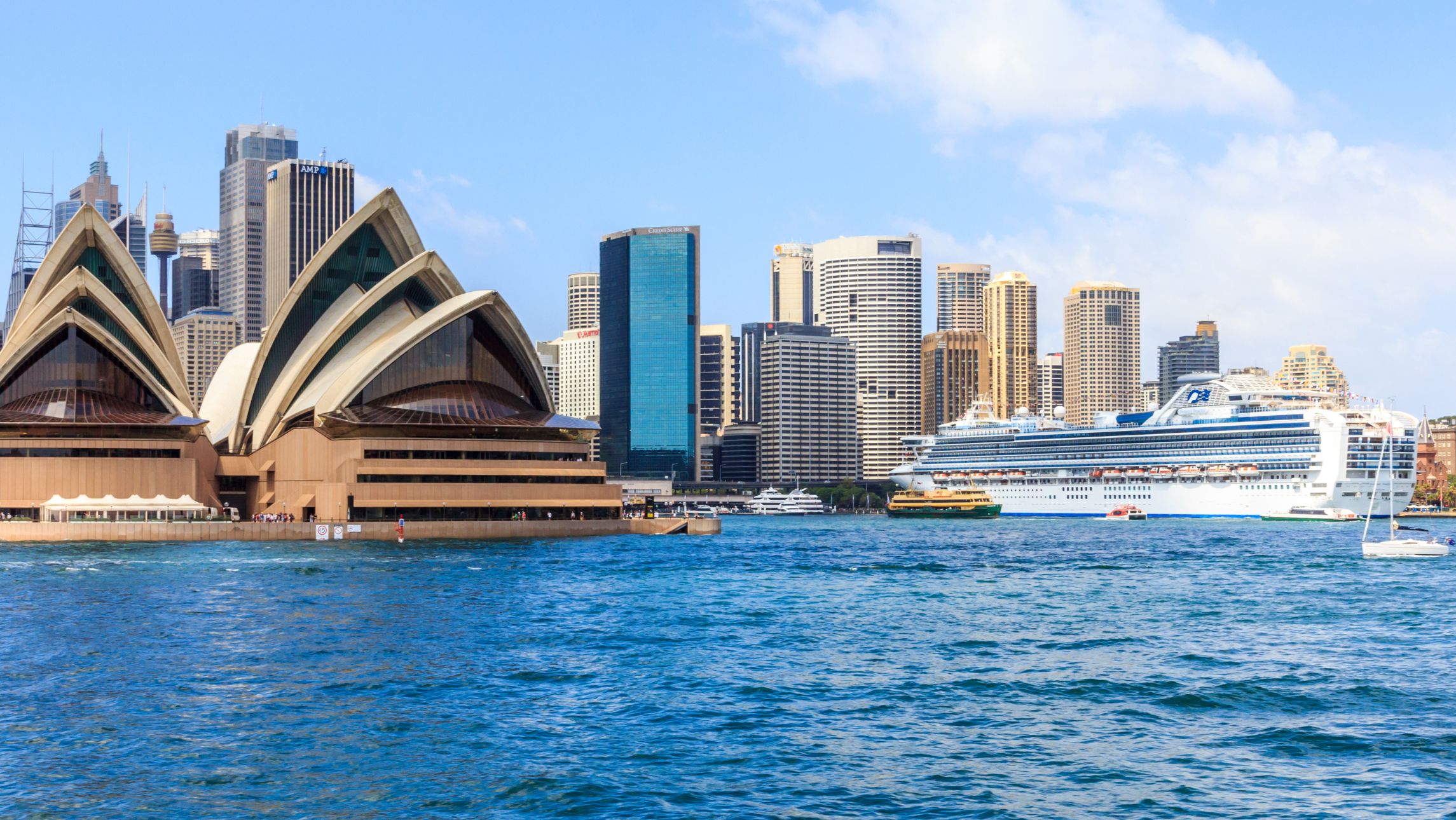 princes sship in sydney harbour.